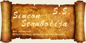Simeon Stambolija vizit kartica